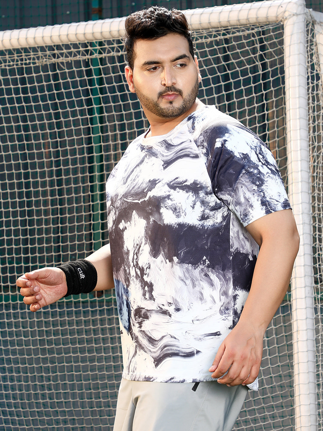 Contrast-Brushed Activewear T-Shirt