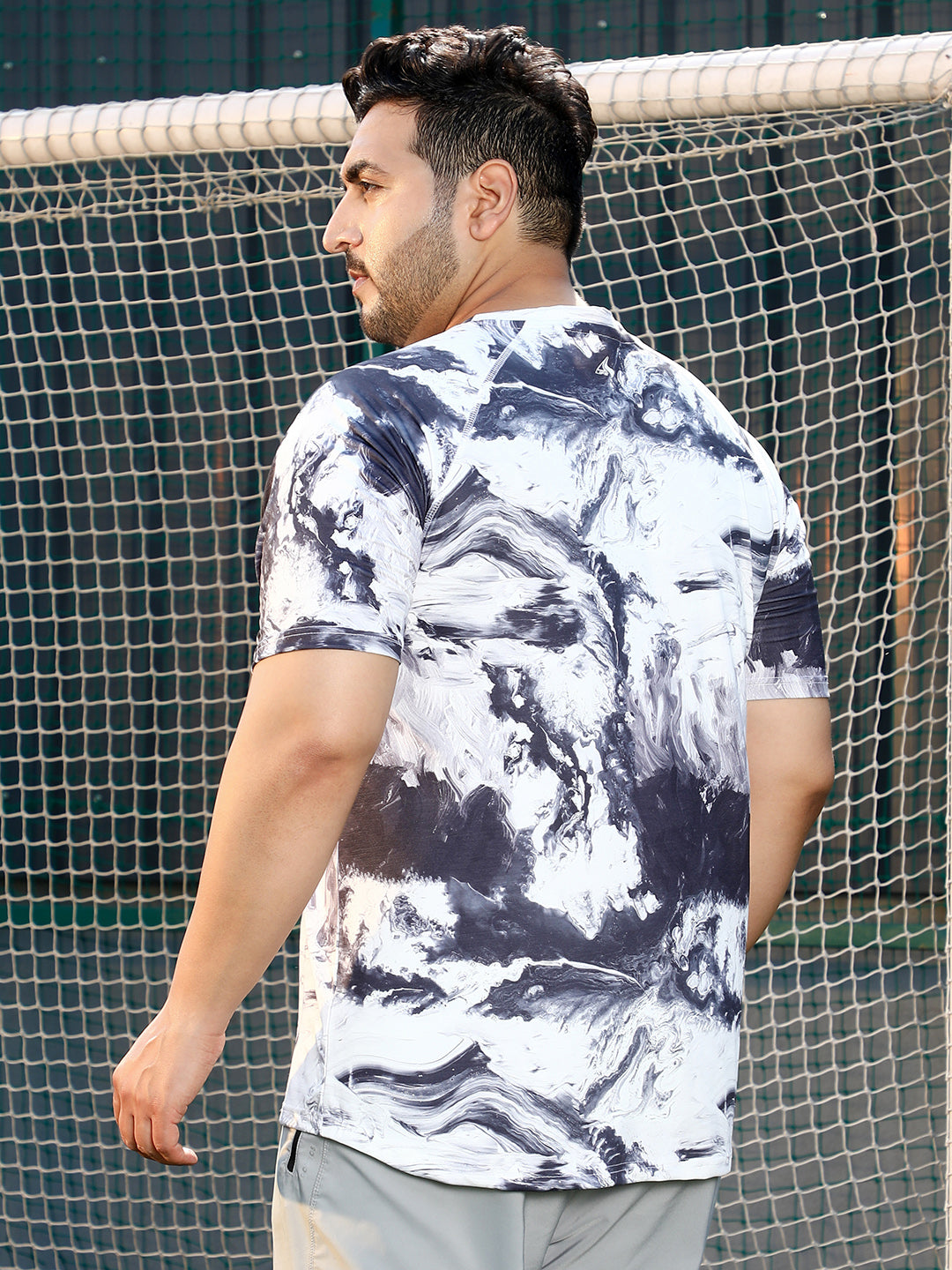 Contrast-Brushed Activewear T-Shirt