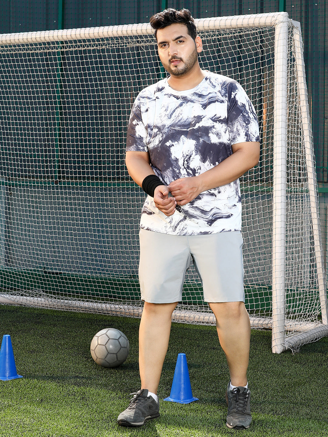 Contrast-Brushed Activewear T-Shirt