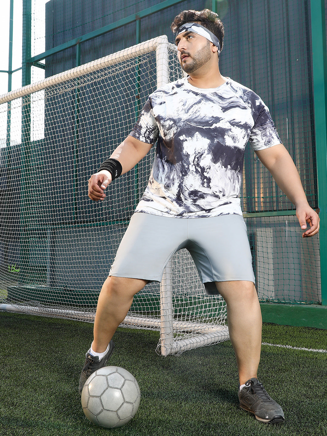 Contrast-Brushed Activewear T-Shirt