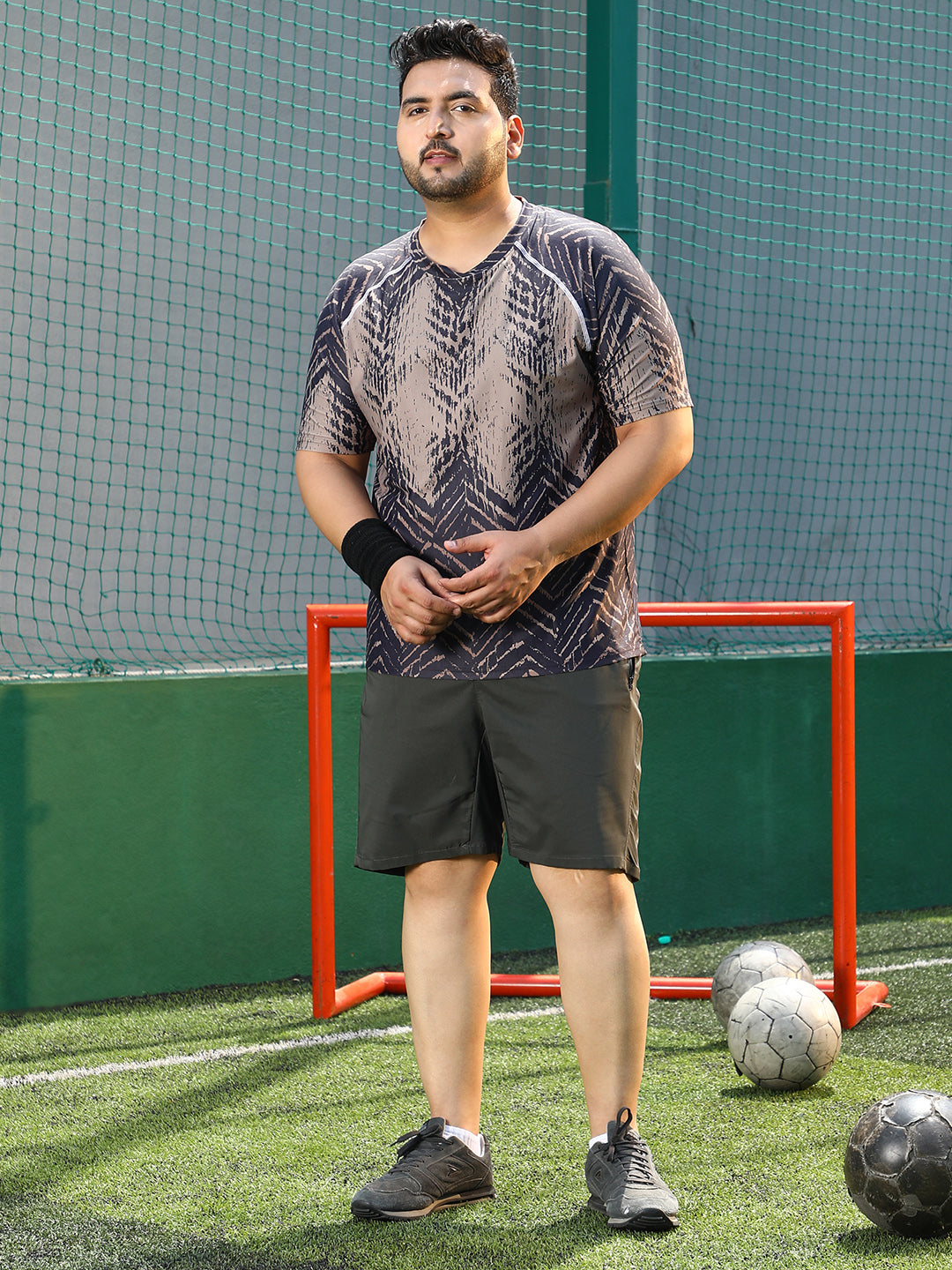 Faded-Chevron Activewear T-Shirt