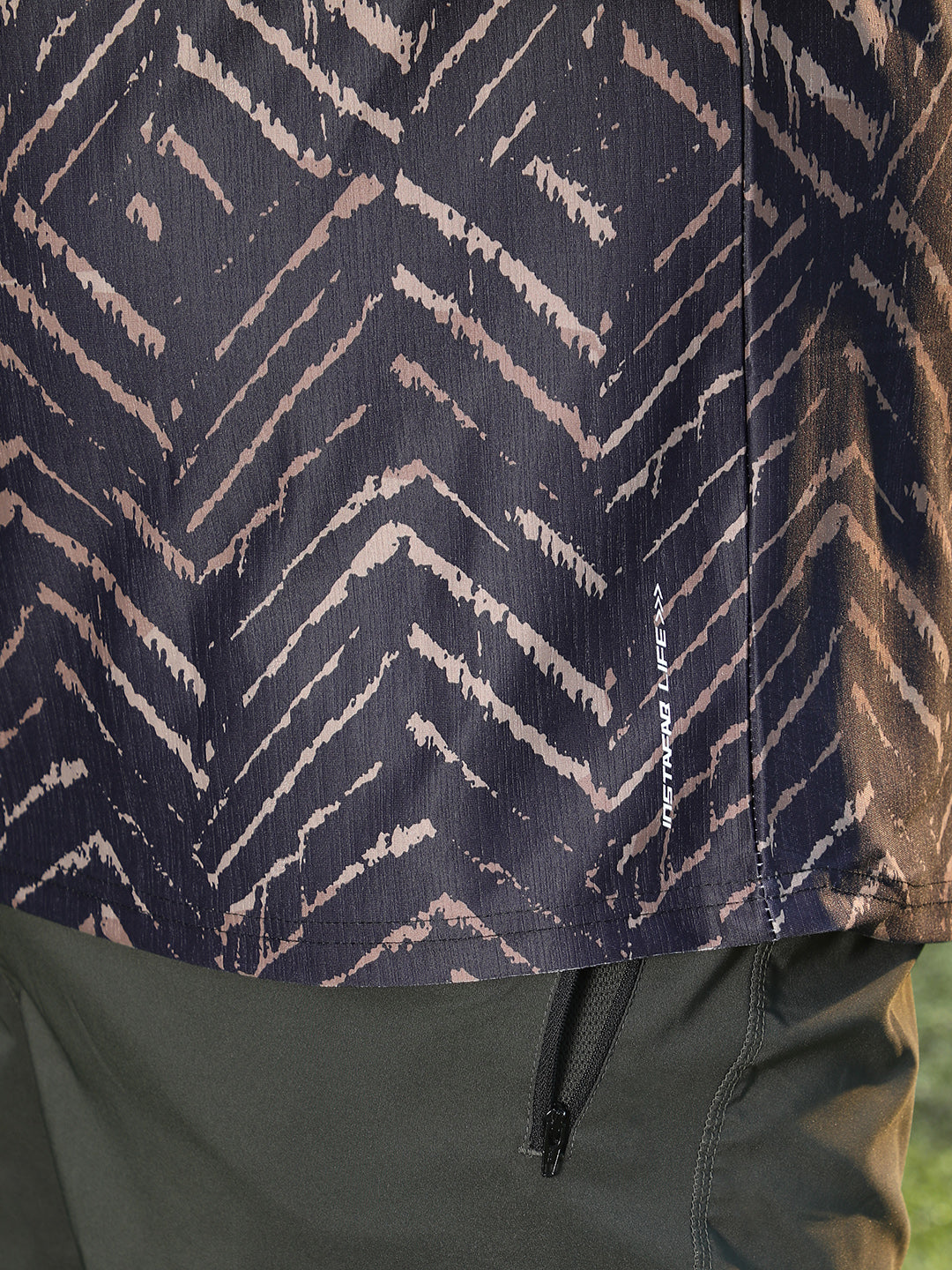 Faded-Chevron Activewear T-Shirt