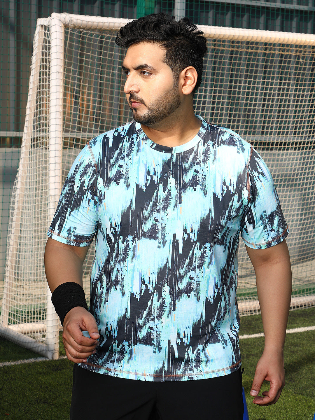 Abstract-Brush Activewear T-Shirt