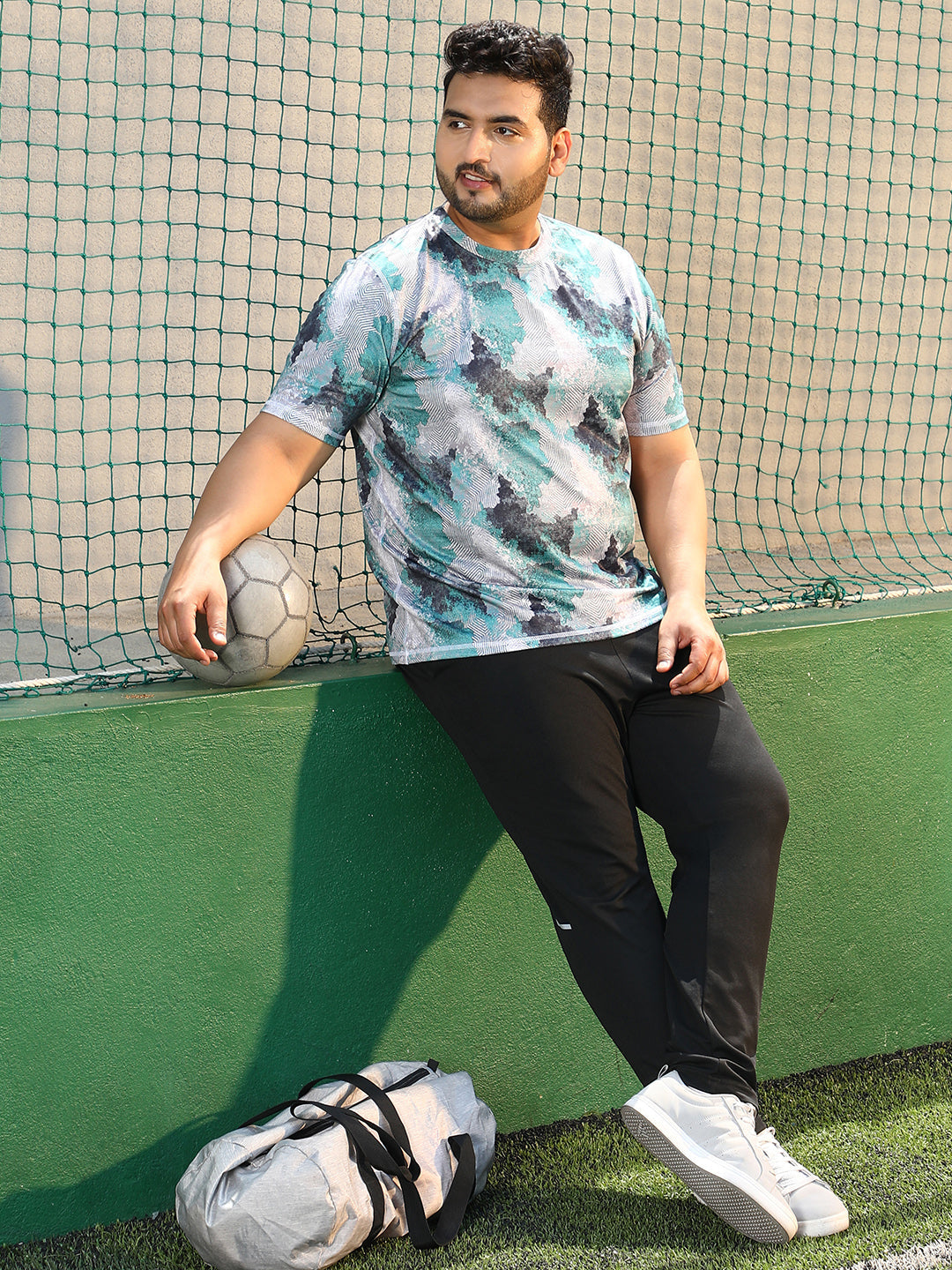 Blur-Imprint Activewear T-Shirt