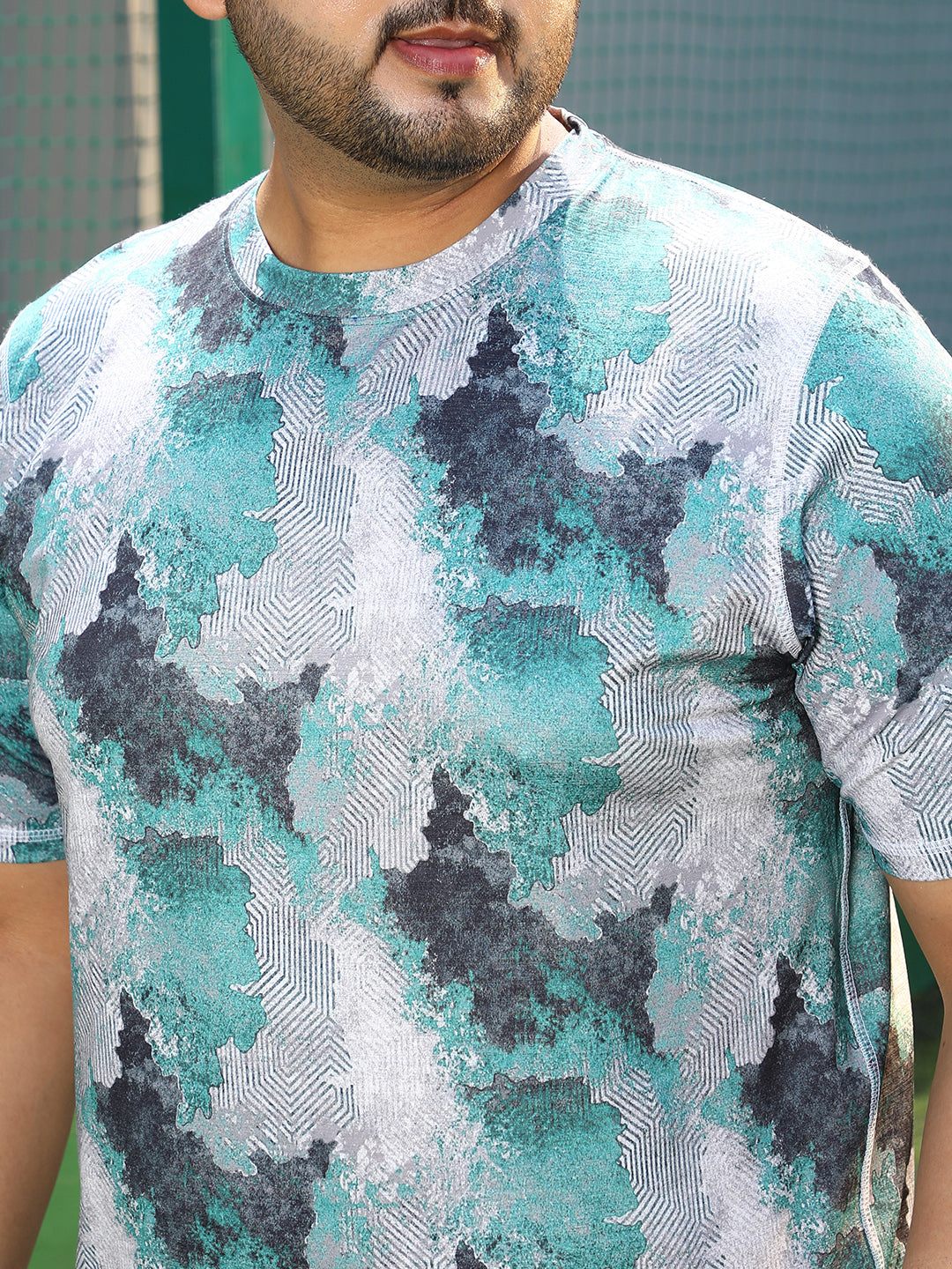 Blur-Imprint Activewear T-Shirt