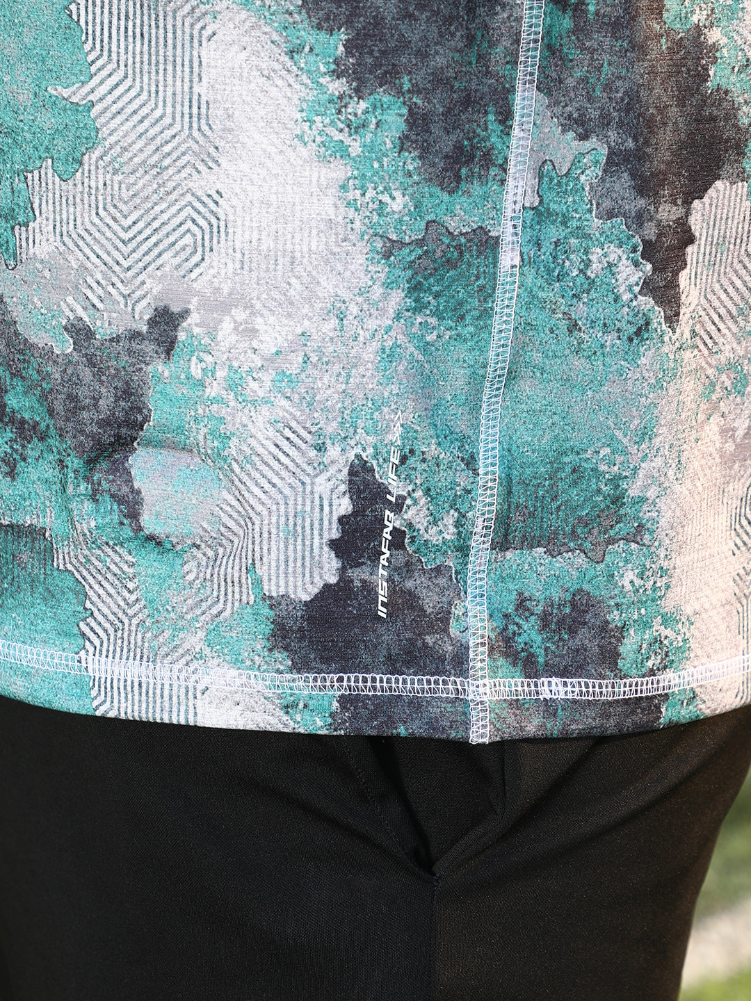 Blur-Imprint Activewear T-Shirt