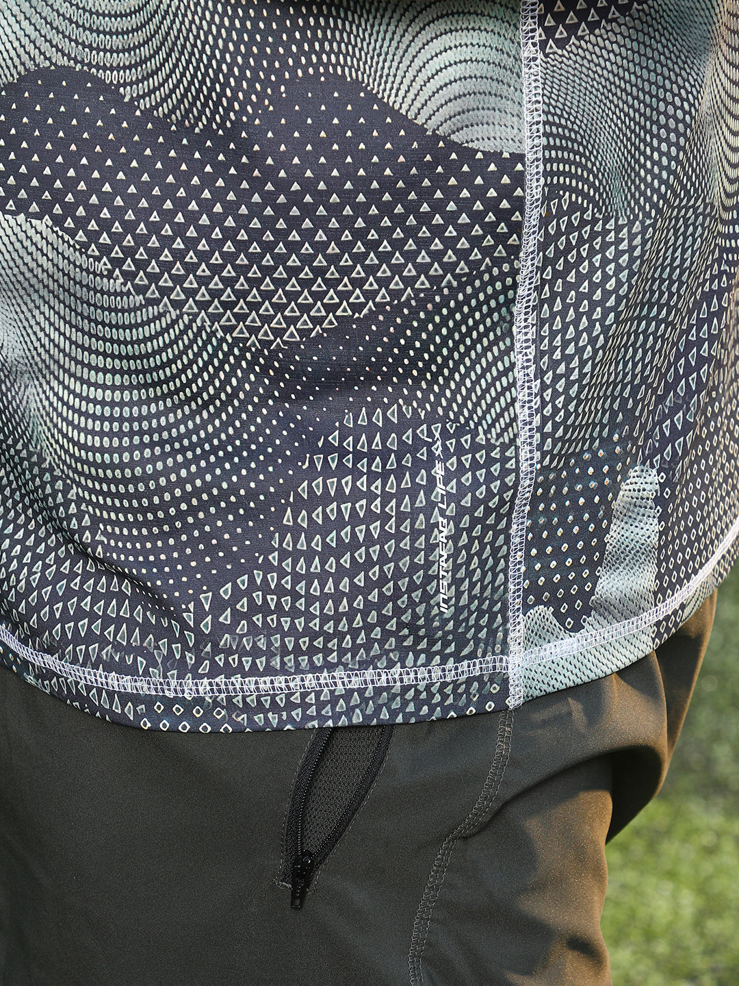 Abstract-Motif Activewear T-Shirt