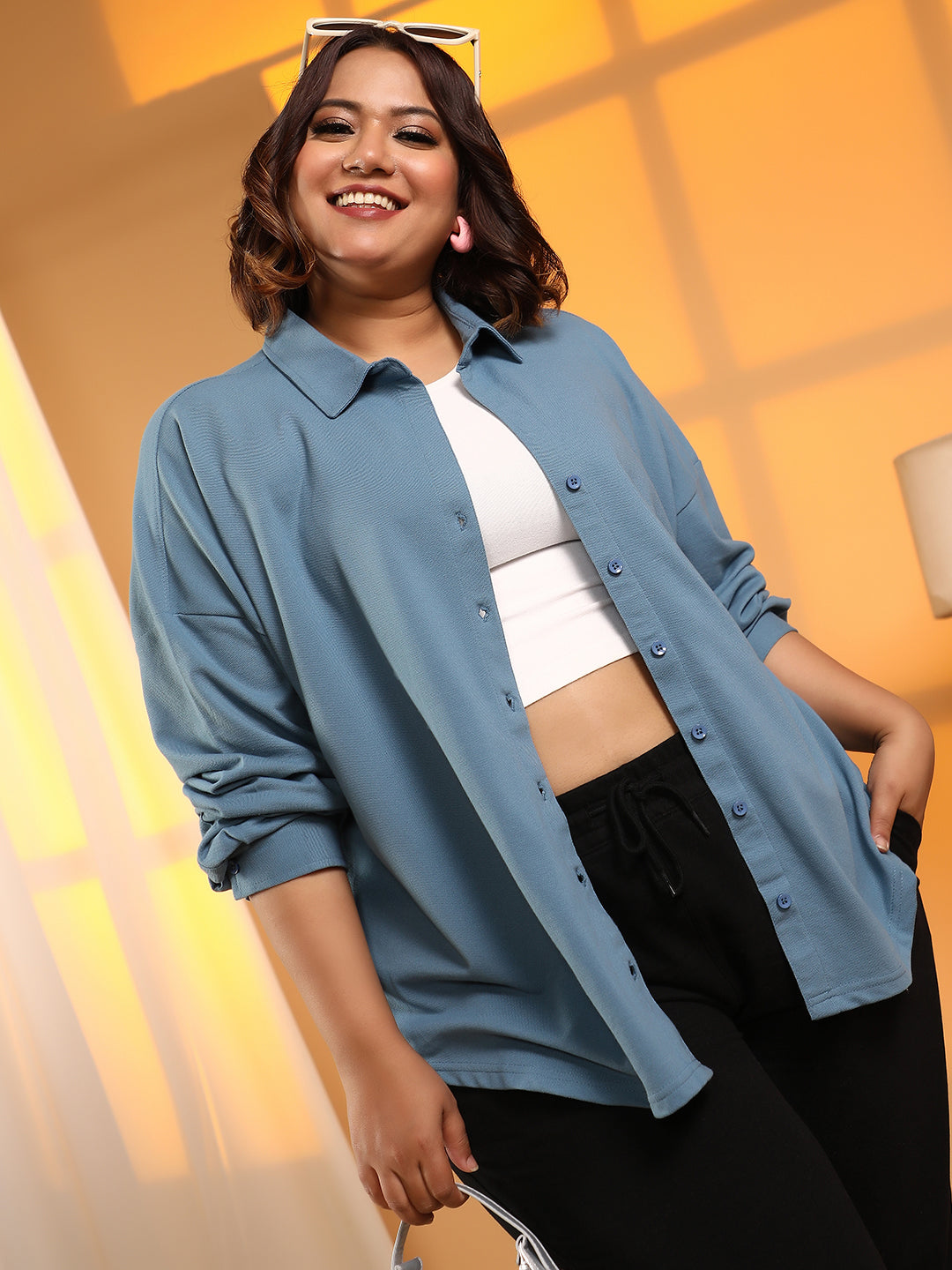 Solid Oversized Shirt