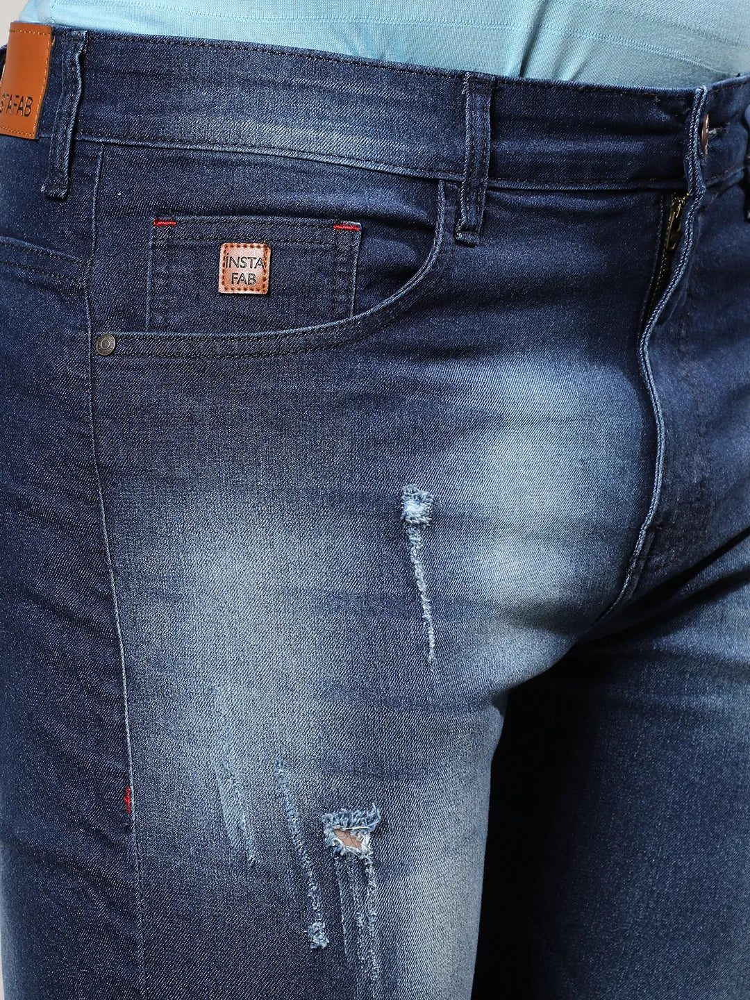 Front Patch Stylish Casual Denim Jeans