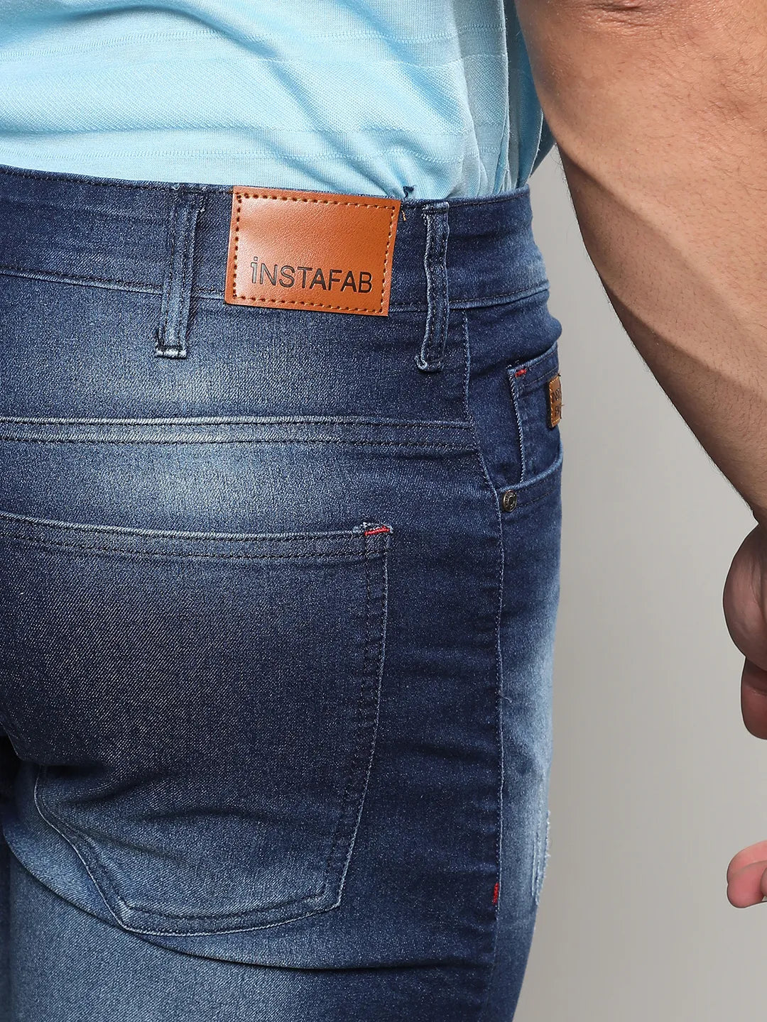 Front Patch Stylish Casual Denim Jeans