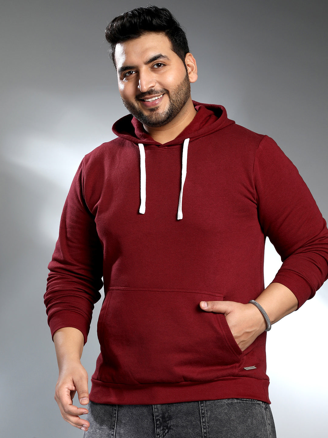 Solid Pullover Hoodie