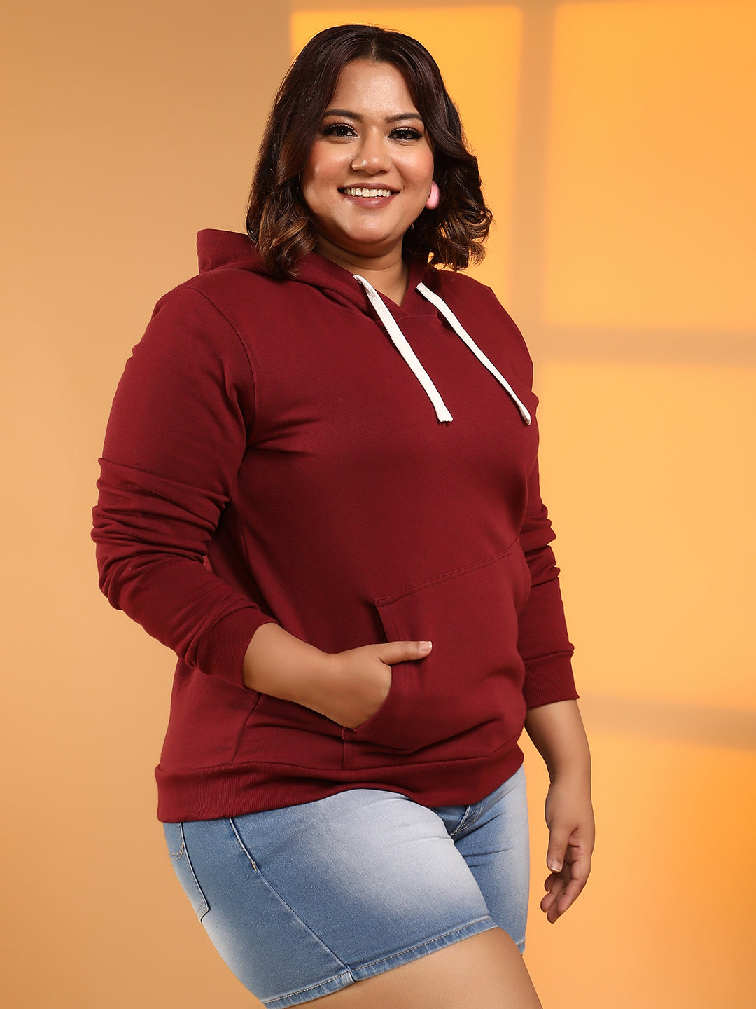 Solid Pullover Hoodie