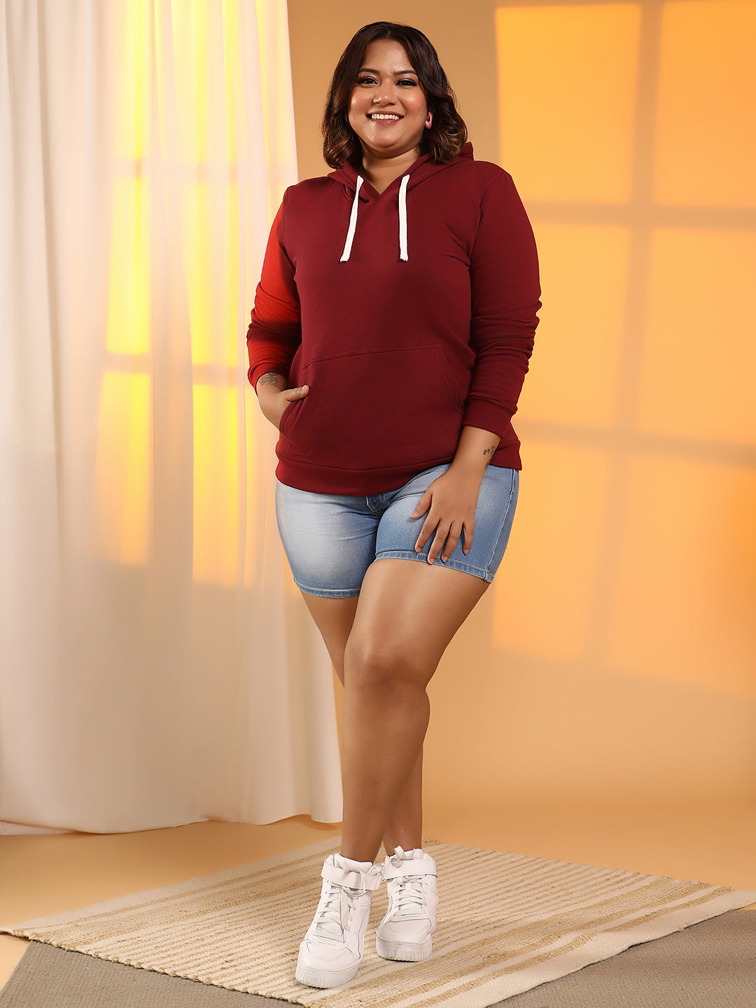 Solid Pullover Hoodie