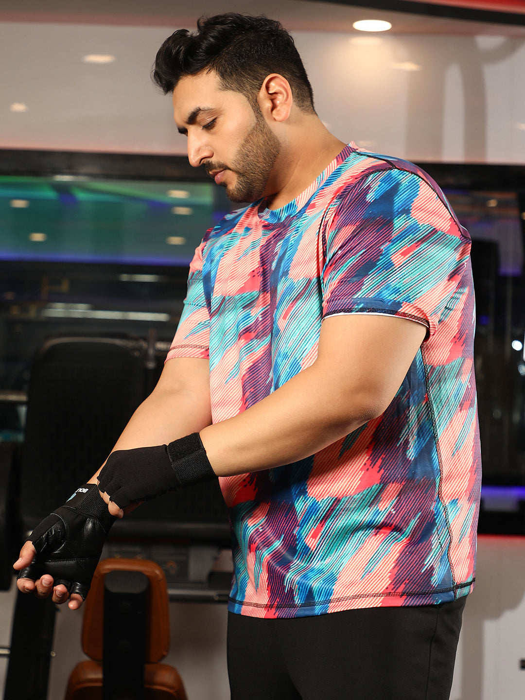 Vertical Abstract Activewear T-Shirt