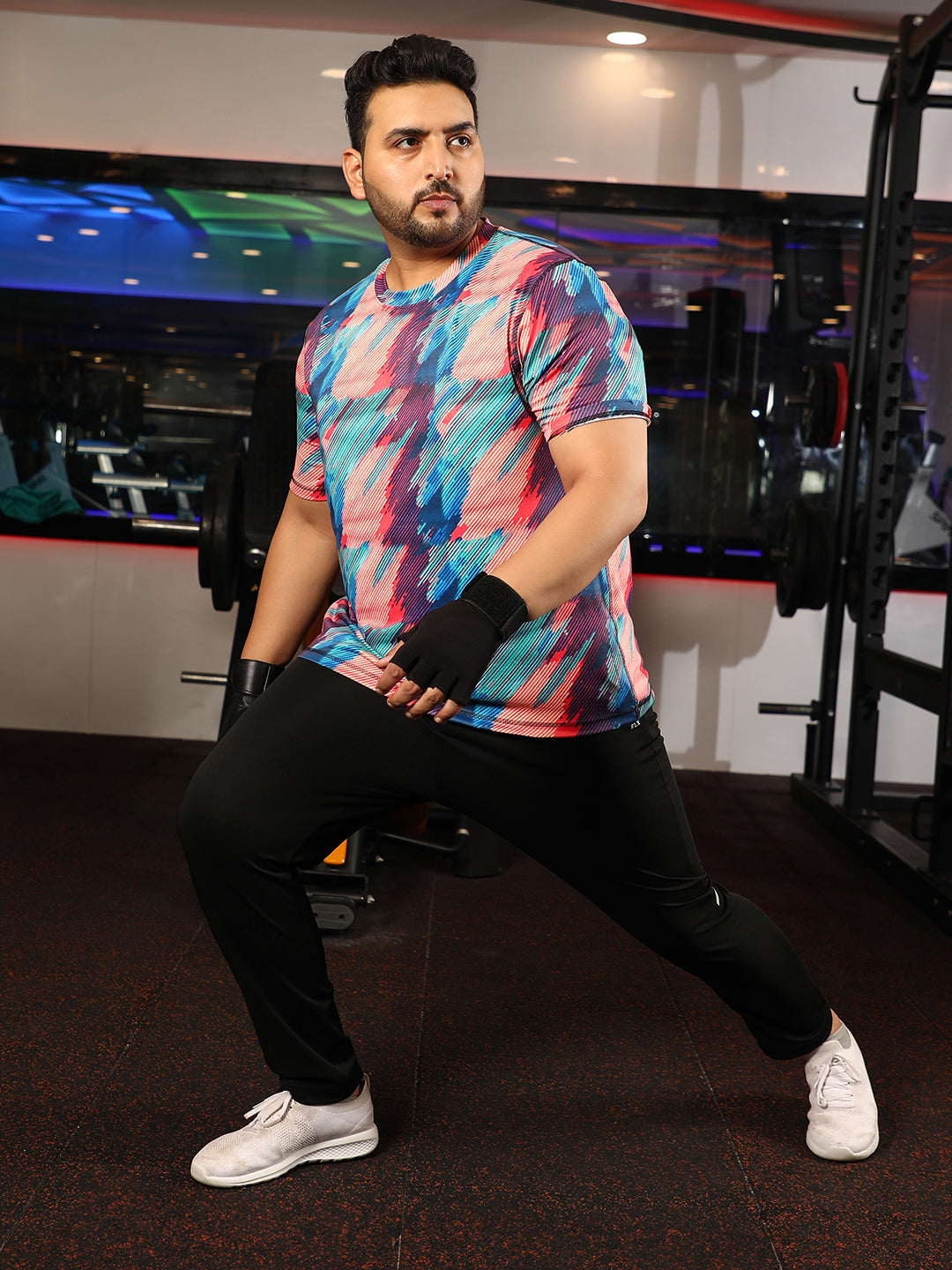 Vertical Abstract Activewear T-Shirt