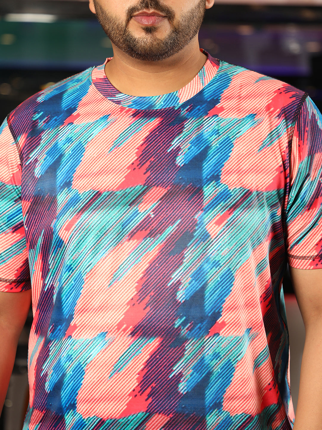 Vertical Abstract Activewear T-Shirt