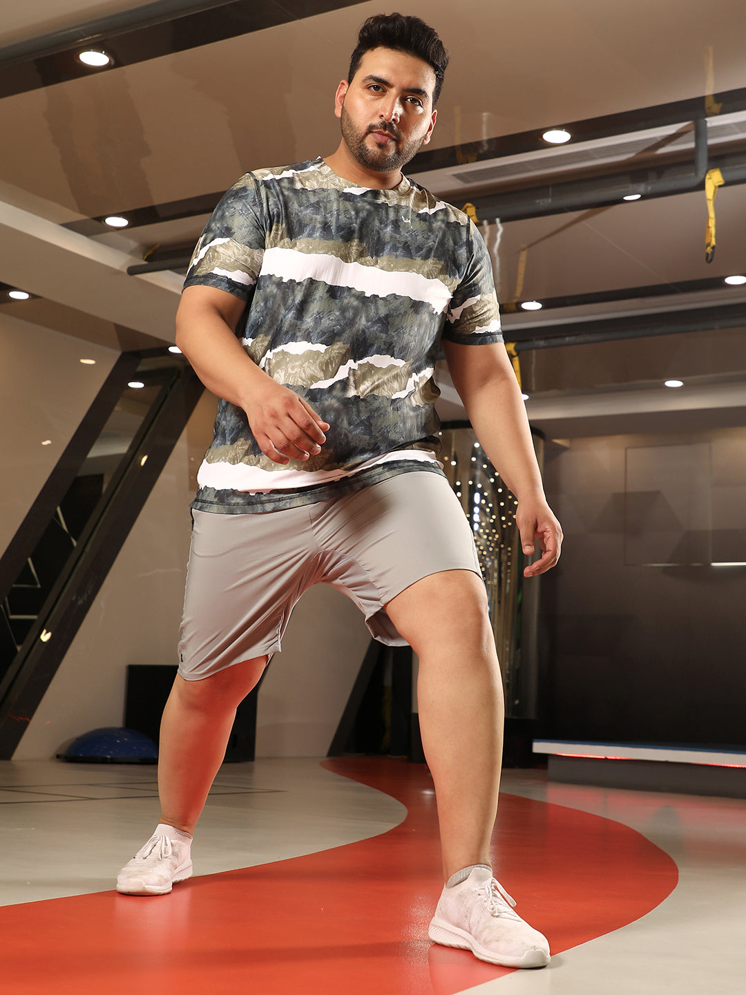 Horizontal Abstract Activewear T-Shirt