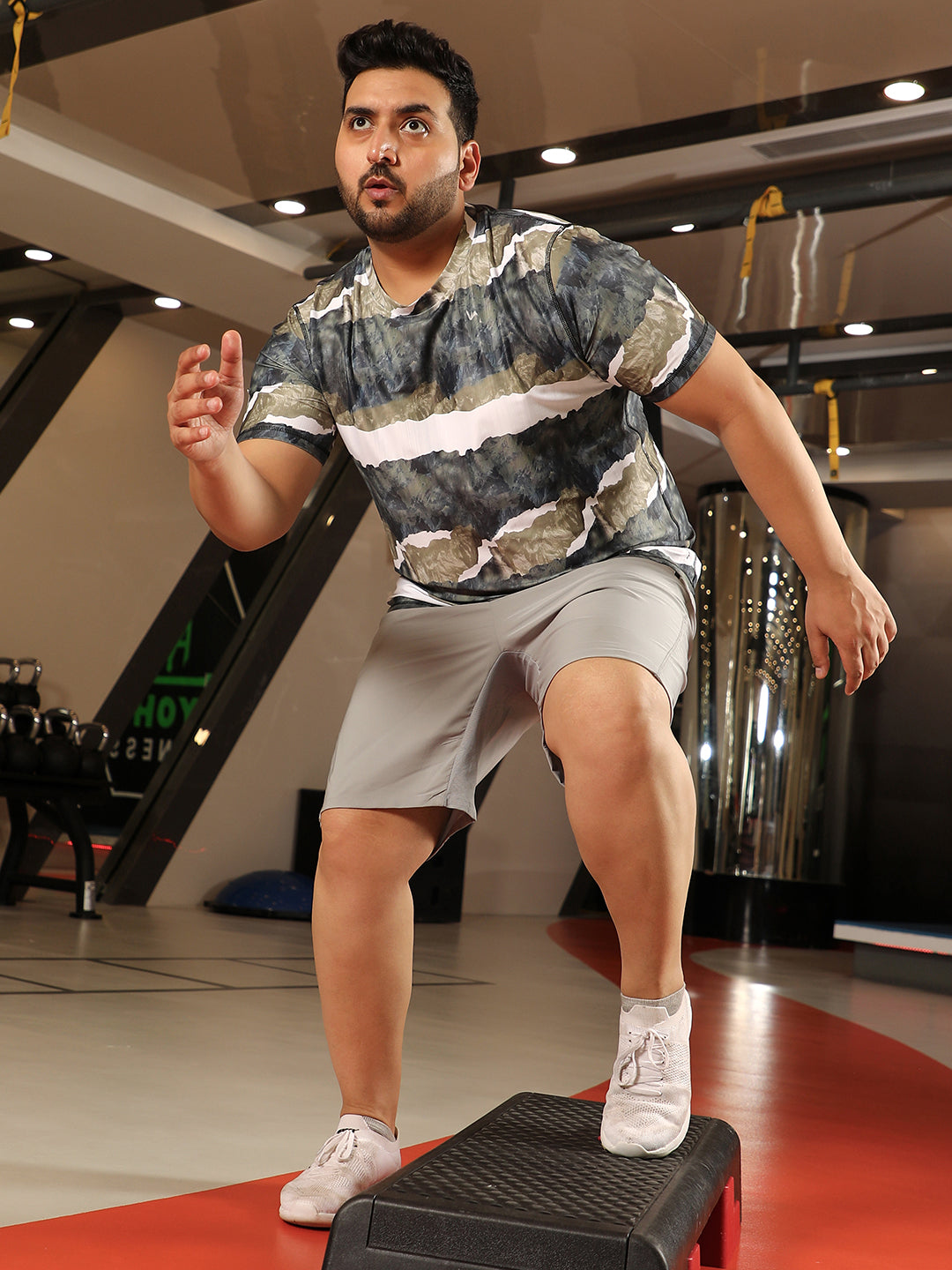 Horizontal Abstract Activewear T-Shirt