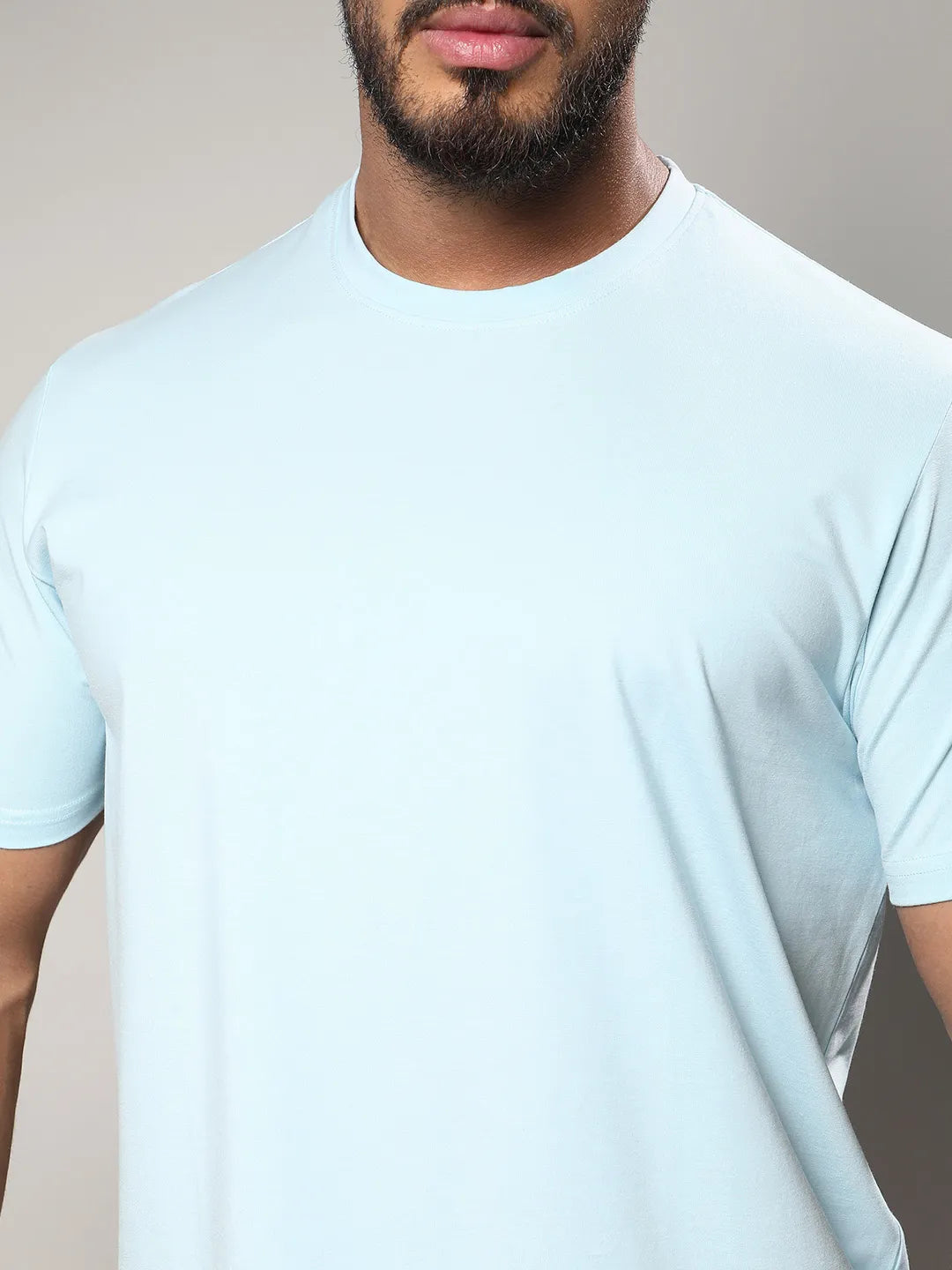 Icy Blue Basic Regular Fit T-Shirt