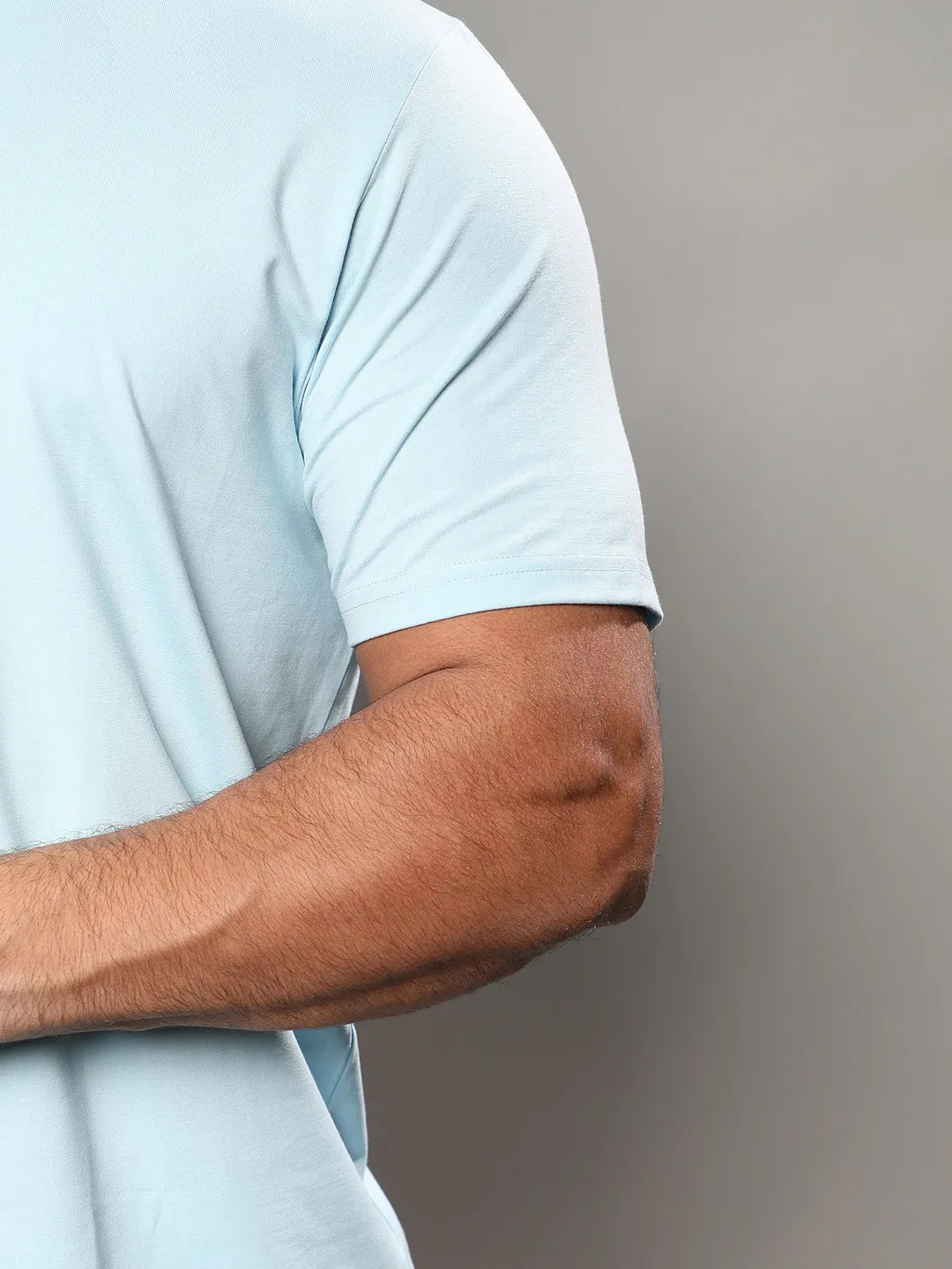Icy Blue Basic Regular Fit T-Shirt