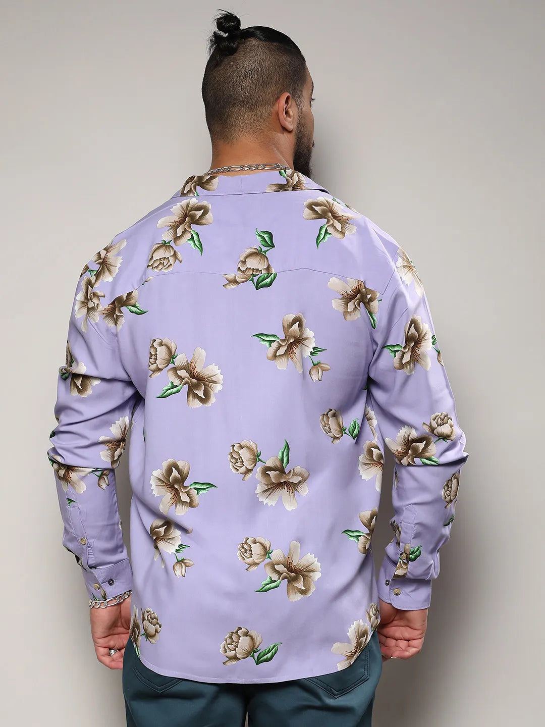Lavender Floral Print Shirt