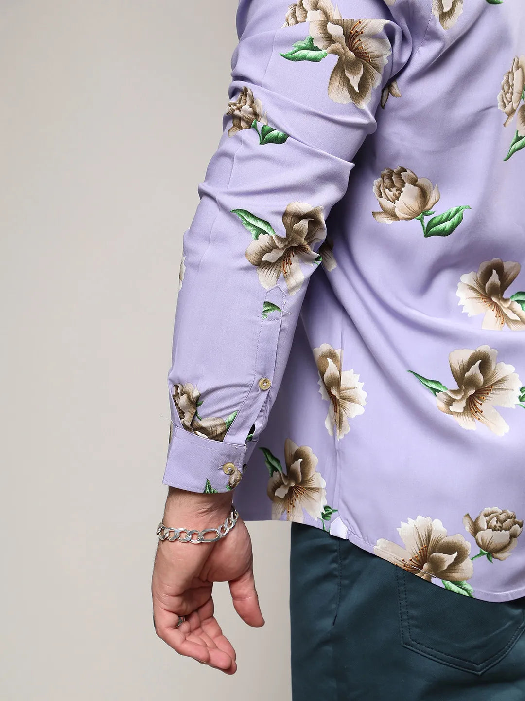 Lavender Floral Print Shirt