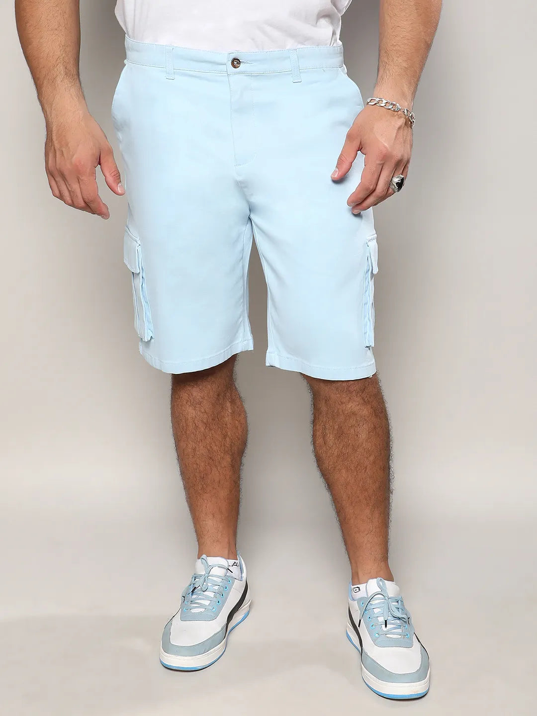 Light Blue Cargo Shorts