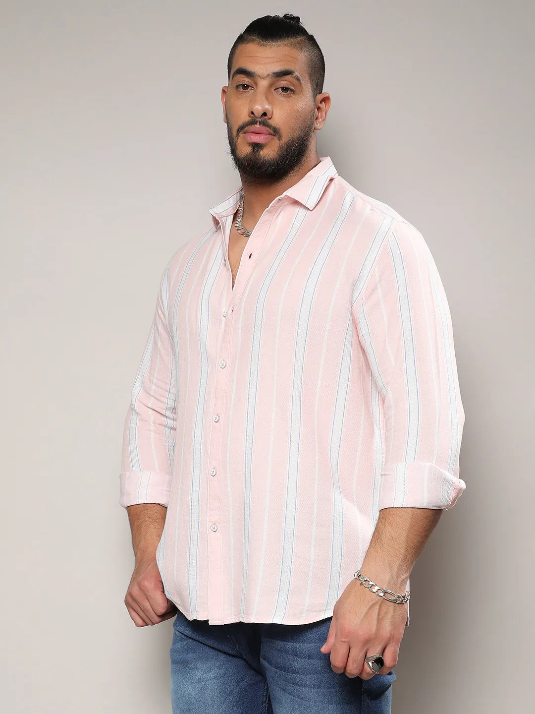Light Pink Shadow Striped Shirt