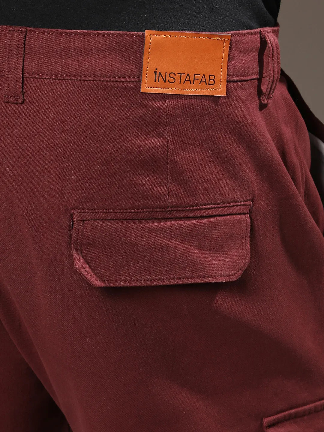 Maroon Cargo Trousers