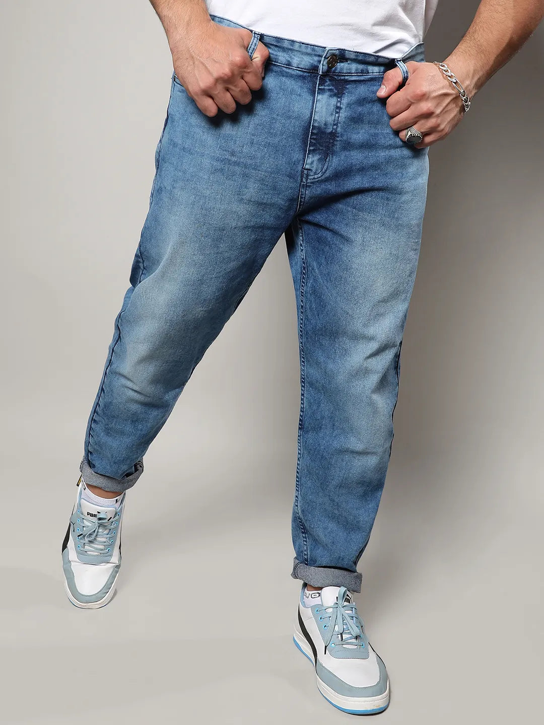 Solid Casual Denim Jeans