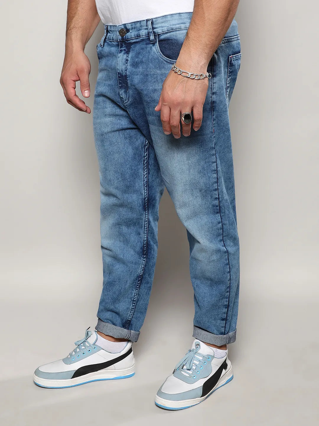 Solid Casual Denim Jeans