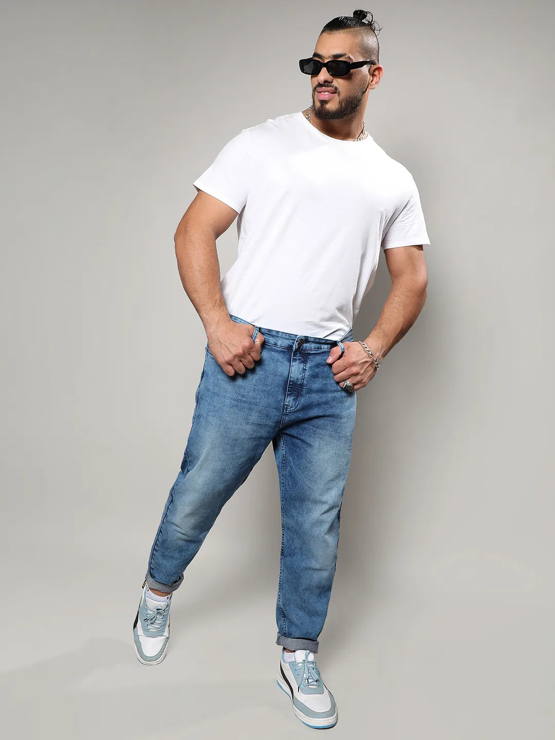 Solid Casual Denim Jeans