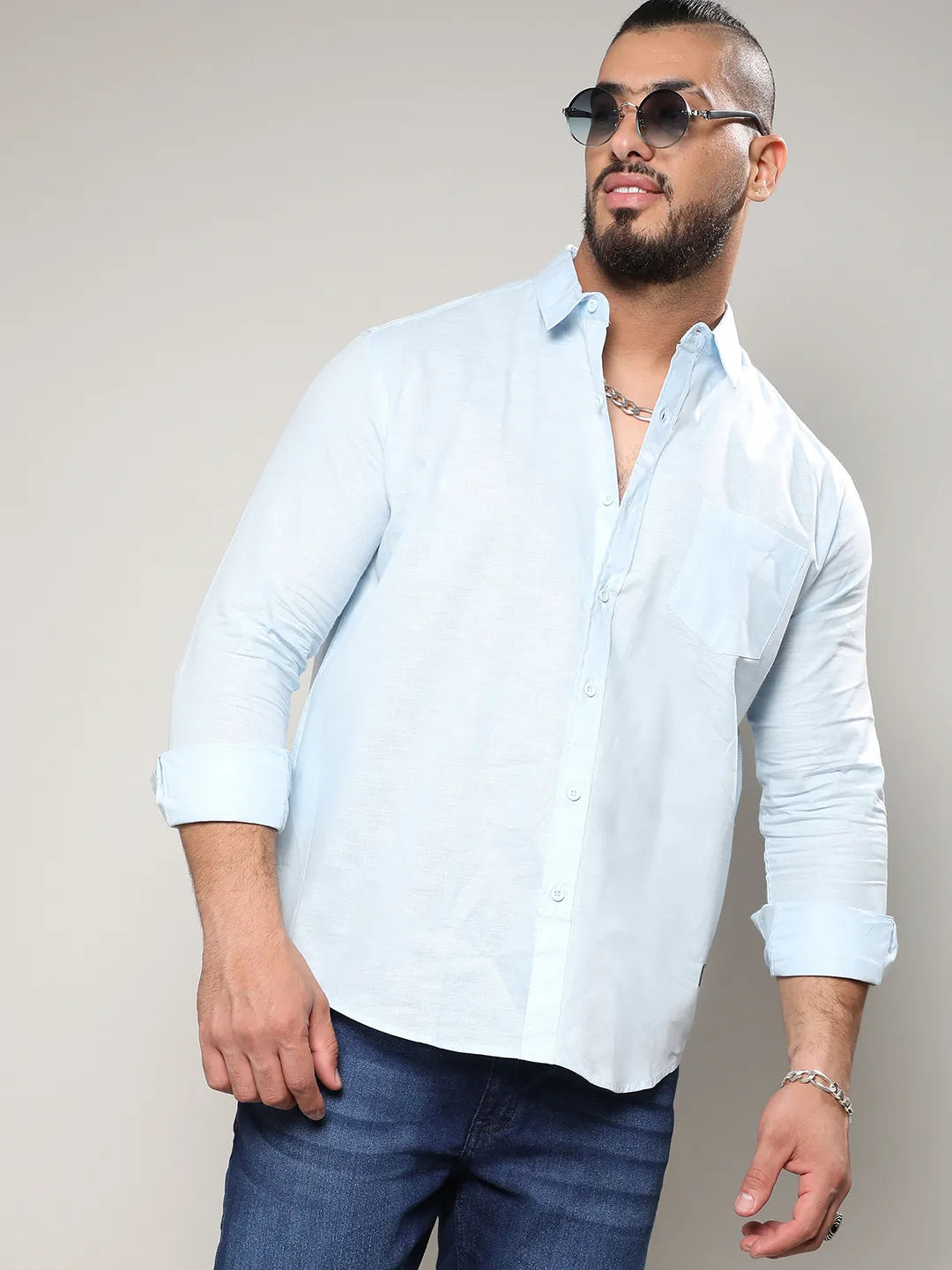 Solid Full Sleeve Casual Shirt