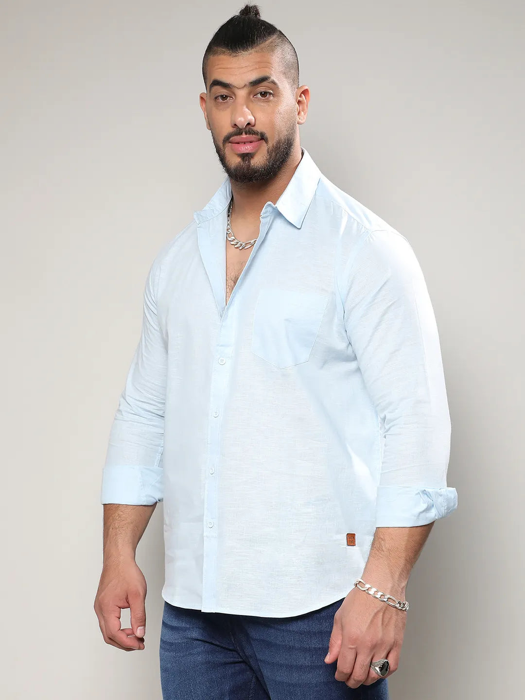Solid Full Sleeve Casual Shirt