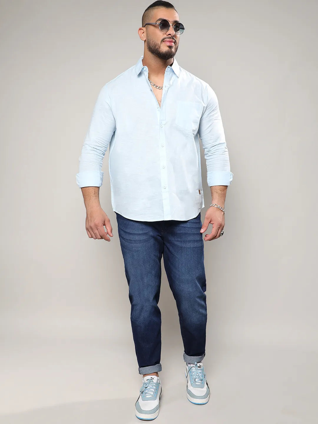 Solid Full Sleeve Casual Shirt