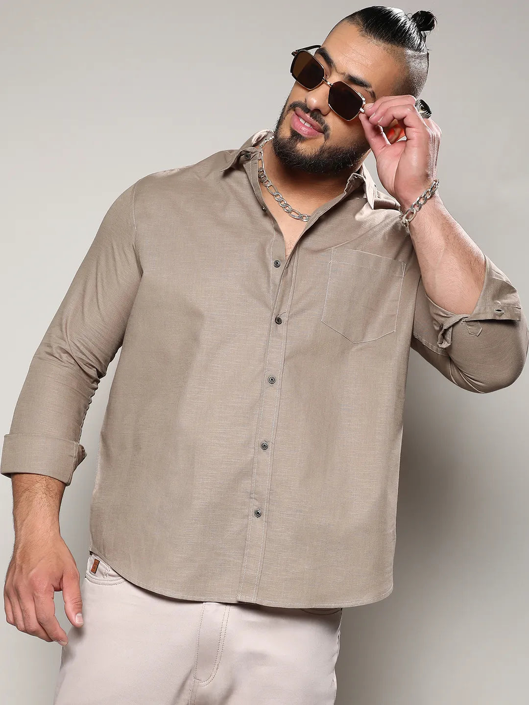 Solid Full Sleeve Casual Shirt