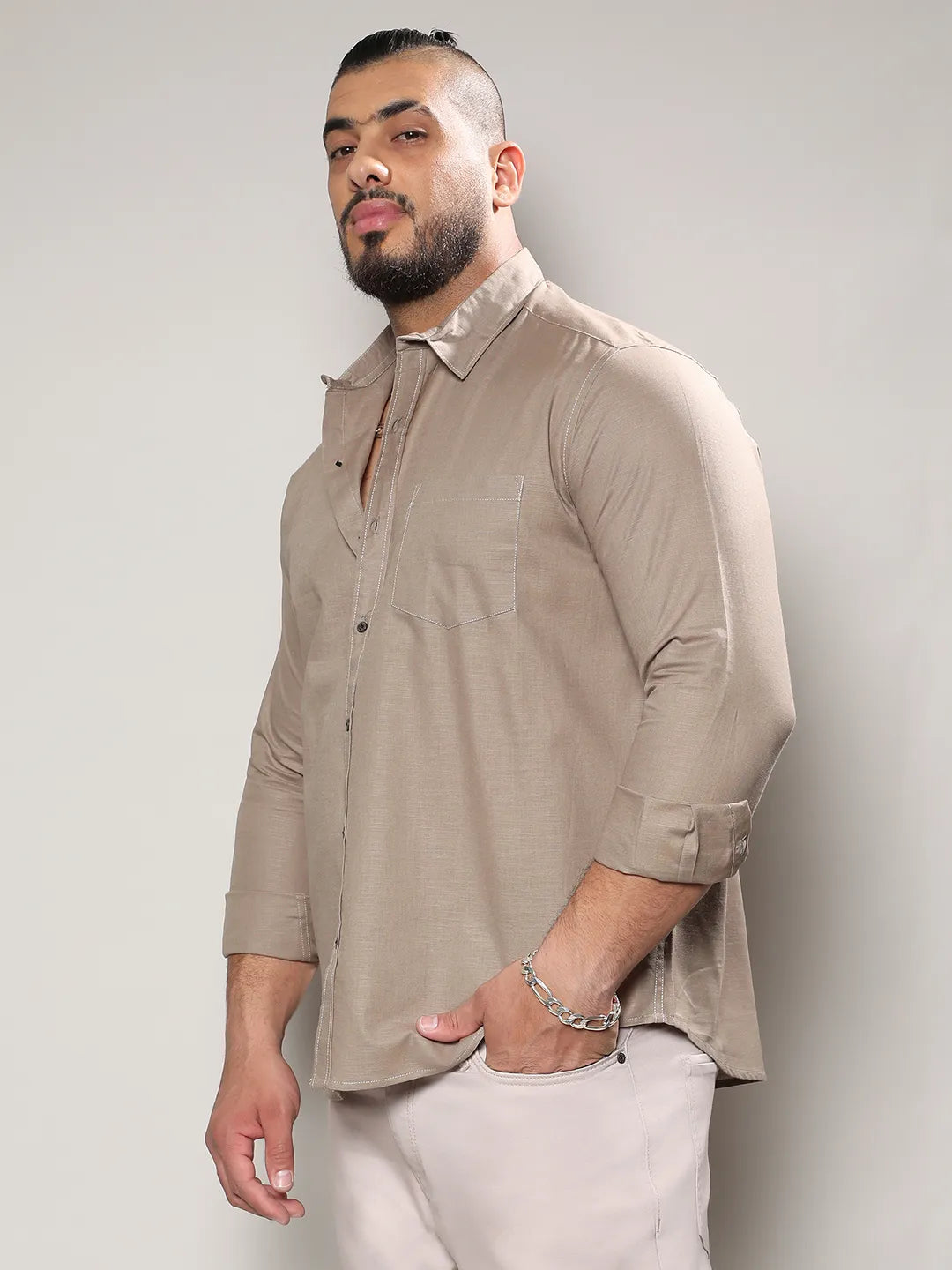 Solid Full Sleeve Casual Shirt