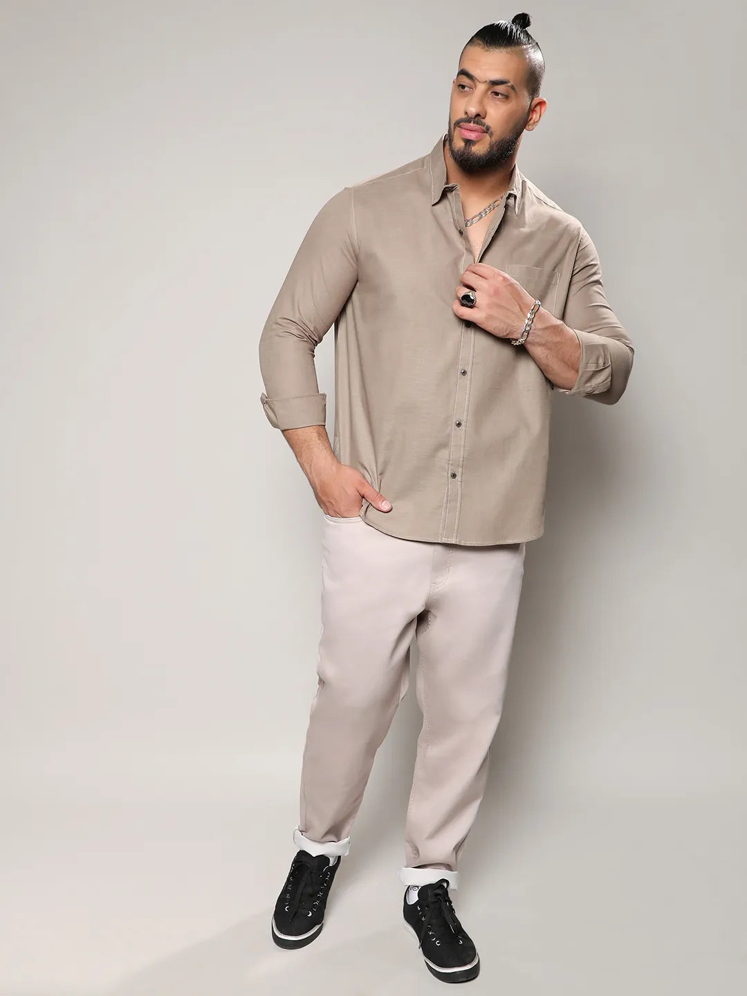 Solid Full Sleeve Casual Shirt