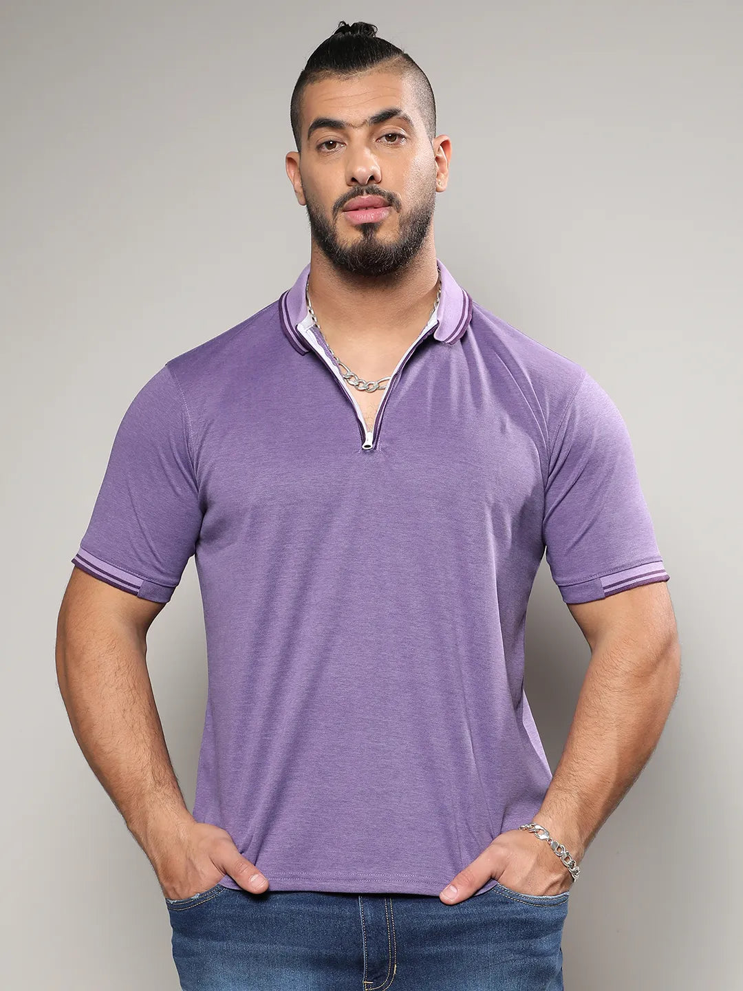 Solid Half Sleeve Casual T-Shirt