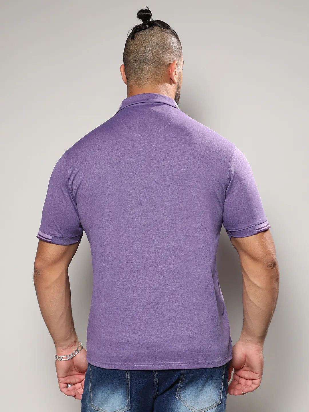 Solid Half Sleeve Casual T-Shirt