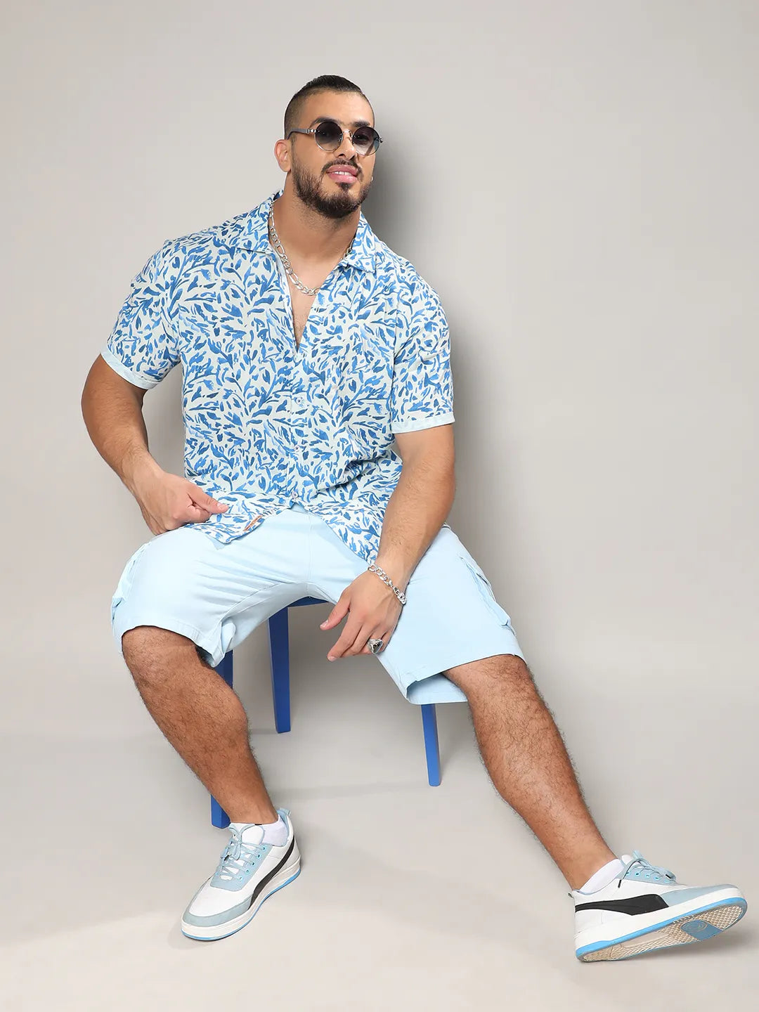 Blue Foliage Strokes Shirt