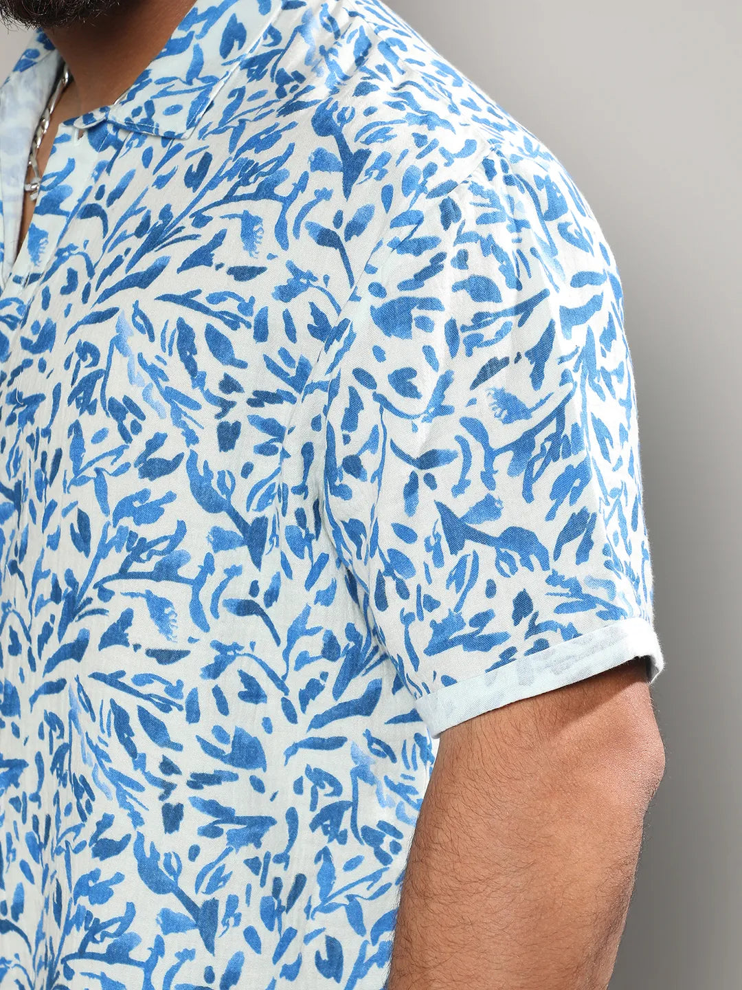 Blue Foliage Strokes Shirt