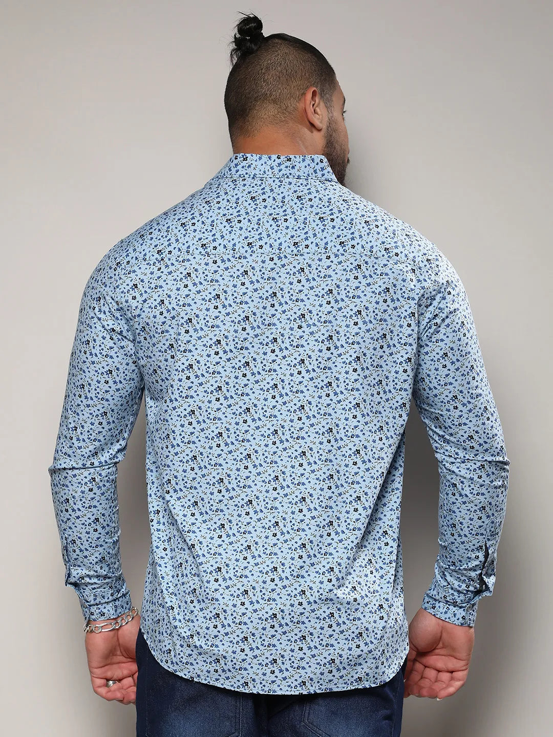 Blue Micro Floral Shirt