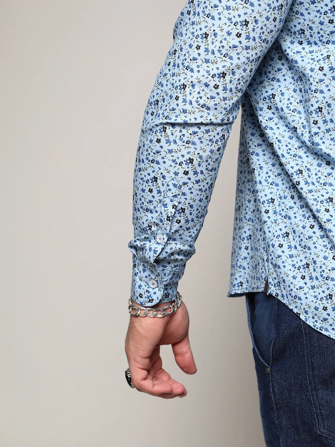 Blue Micro Floral Shirt