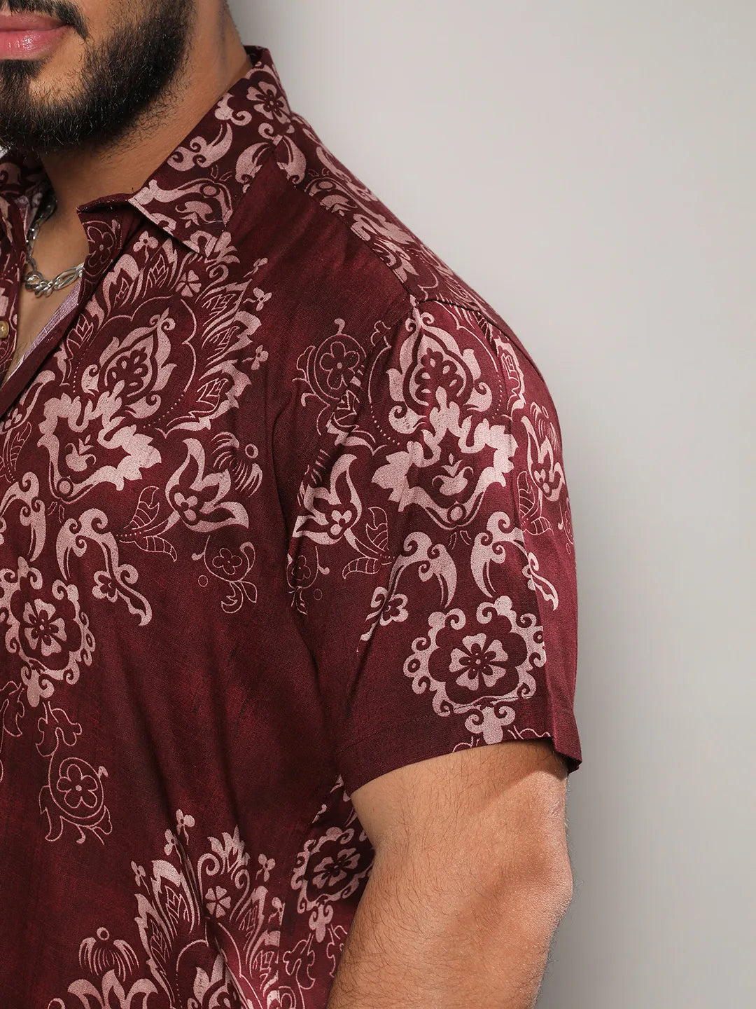 Brown Ethnic Motif Shirt
