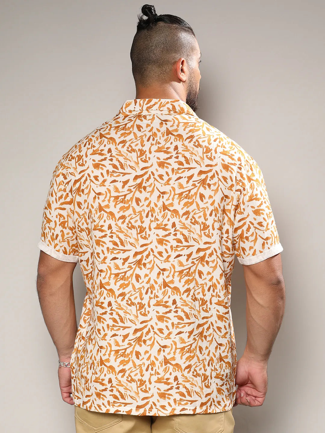 Brown Foliage Strokes Shirt