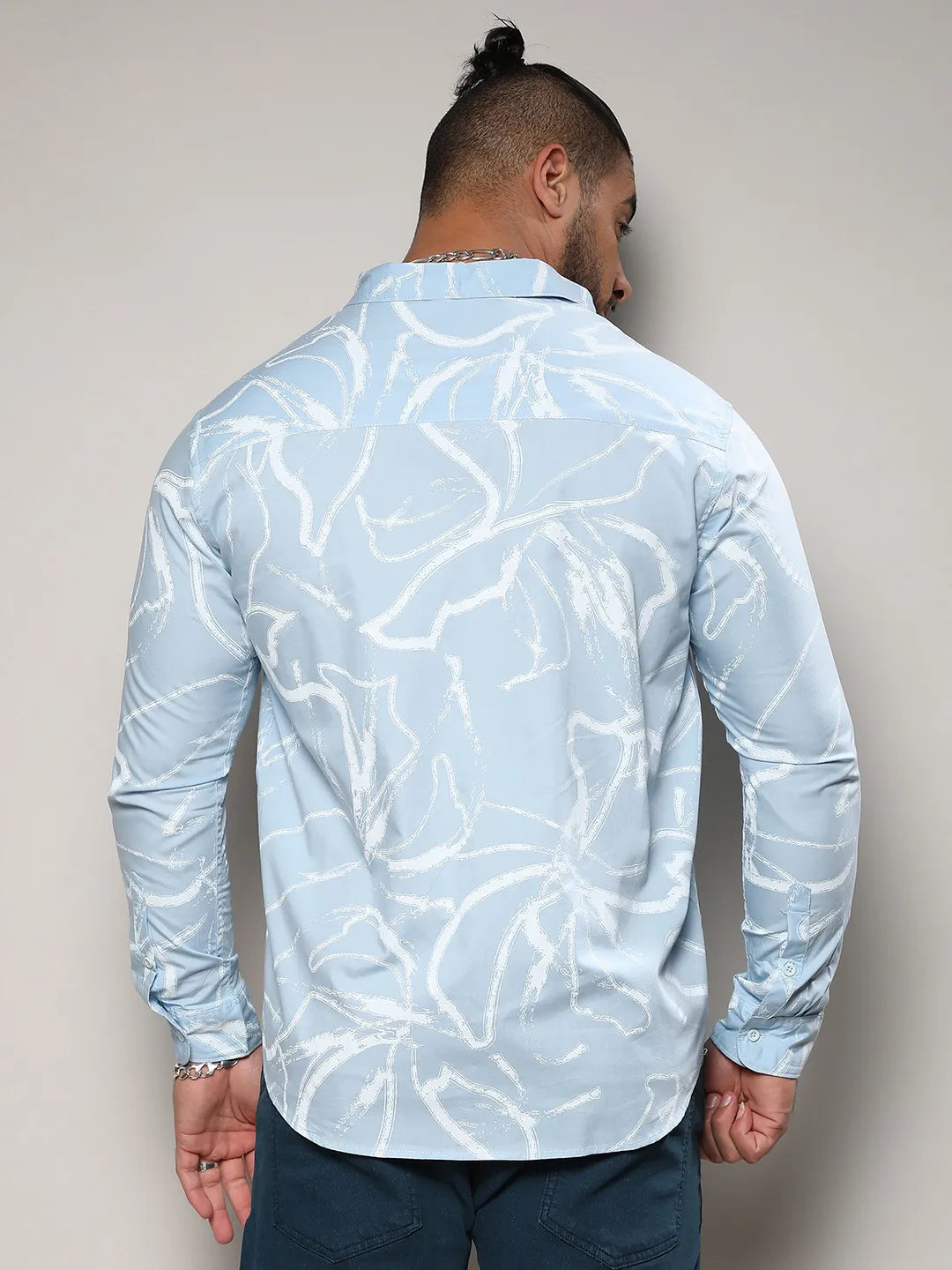 Light Blue Faded Strokes Shirt