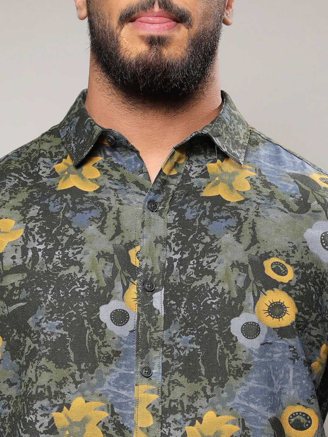 Multicolour Botanical Abstract Shirt