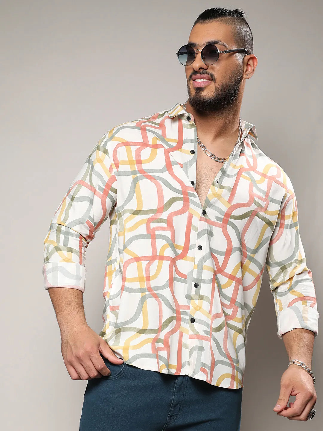 Multicolour Flowing Vines Shirt