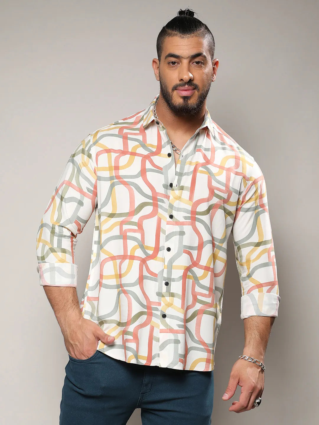 Multicolour Flowing Vines Shirt